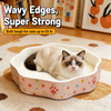 Petal-Style Corrugated Cardboard Cat Scratcher Bed