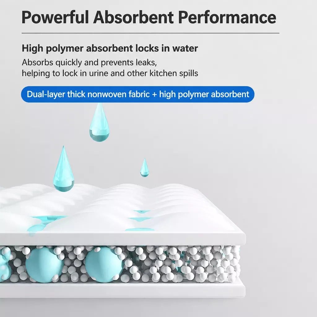 Absorbent Pet Urine Cleanup Sheets for Dogs & Cats