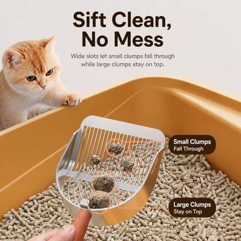 Large Metal Cat Litter Scoop with Fine Sifting Holes