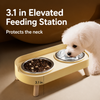 Double Stainless Steel Dog Bowls with Anti-Tip Feeding Stand