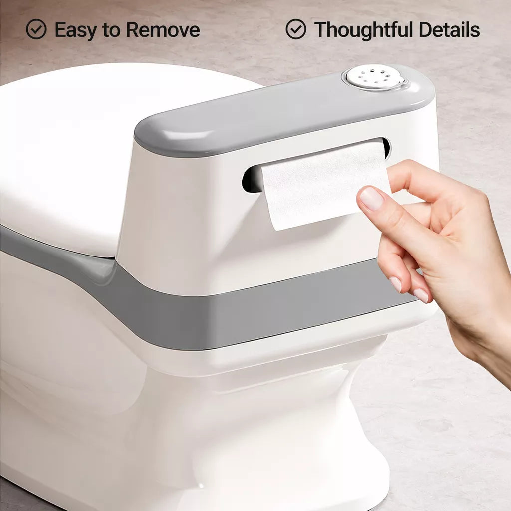 Toilet-Shaped Cat Water Bowl with Wide Opening