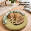 Round Cat Bed with Removable Mat
