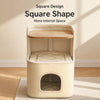 Square Sisal Cat Scratching Barrel with Cozy Cat Bed