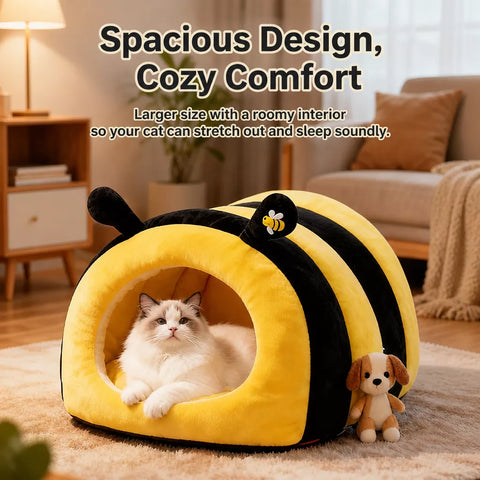 Enclosed Pet Bed Tent for Cats and Small Dogs