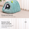 Semi-Enclosed Tunnel Fleece Cat Bed
