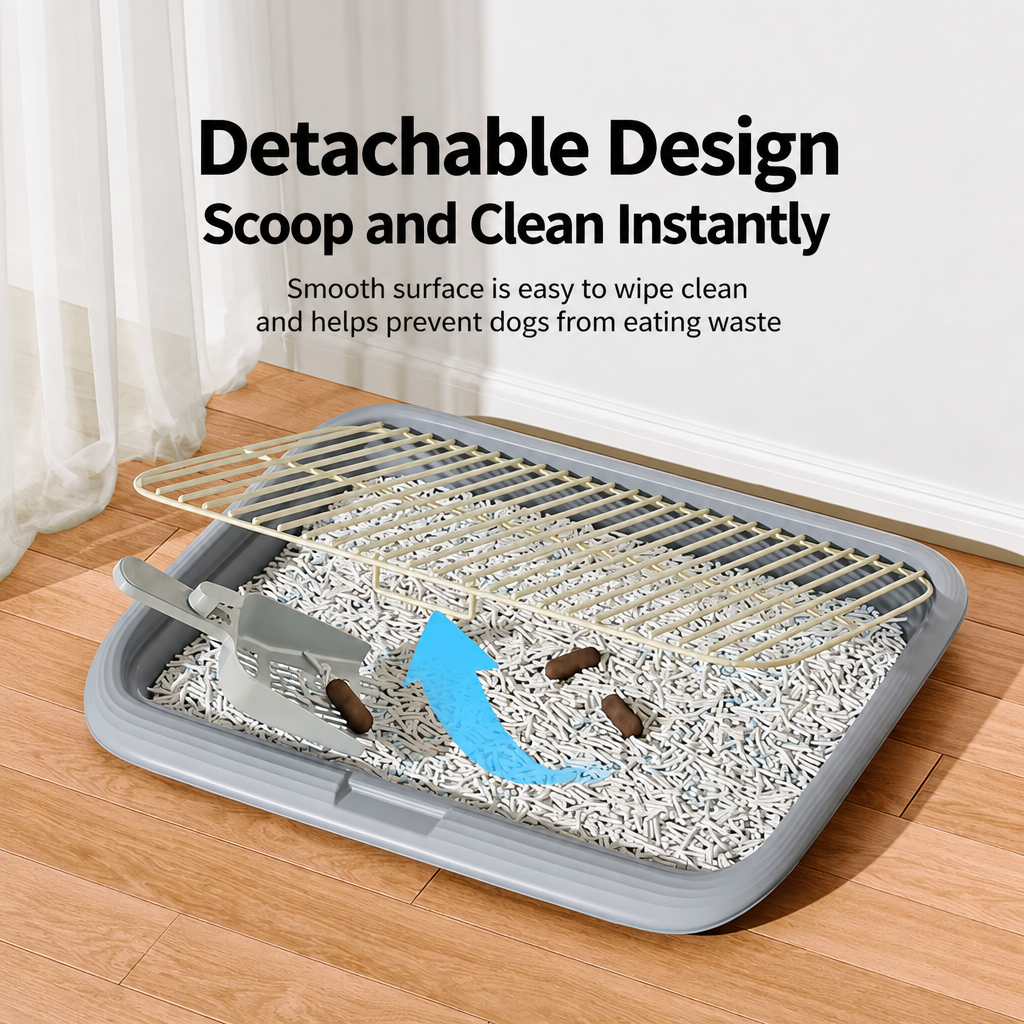 Portable Dog Potty Training Tray with Scoop
