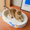 White Corrugated Cardboard Cat Scratcher Lounge