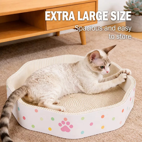 Petal-Style Corrugated Cardboard Cat Scratcher Bed