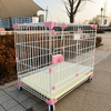 Stackable Metal Dog Crate with Sliding Door for Small and Medium Dogs