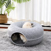 Enclosed Donut Pet Bed with Tunnel