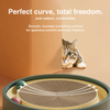 Extra-Large Round Kraft Paper Cat Scratcher with Play Balls - p-00036