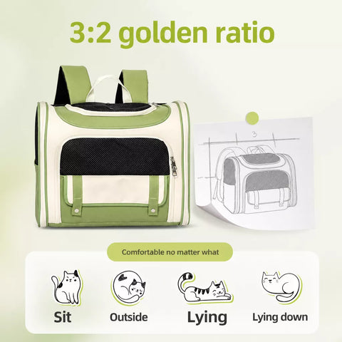 Canvas Pet Carrier Backpack for Cats and Dogs