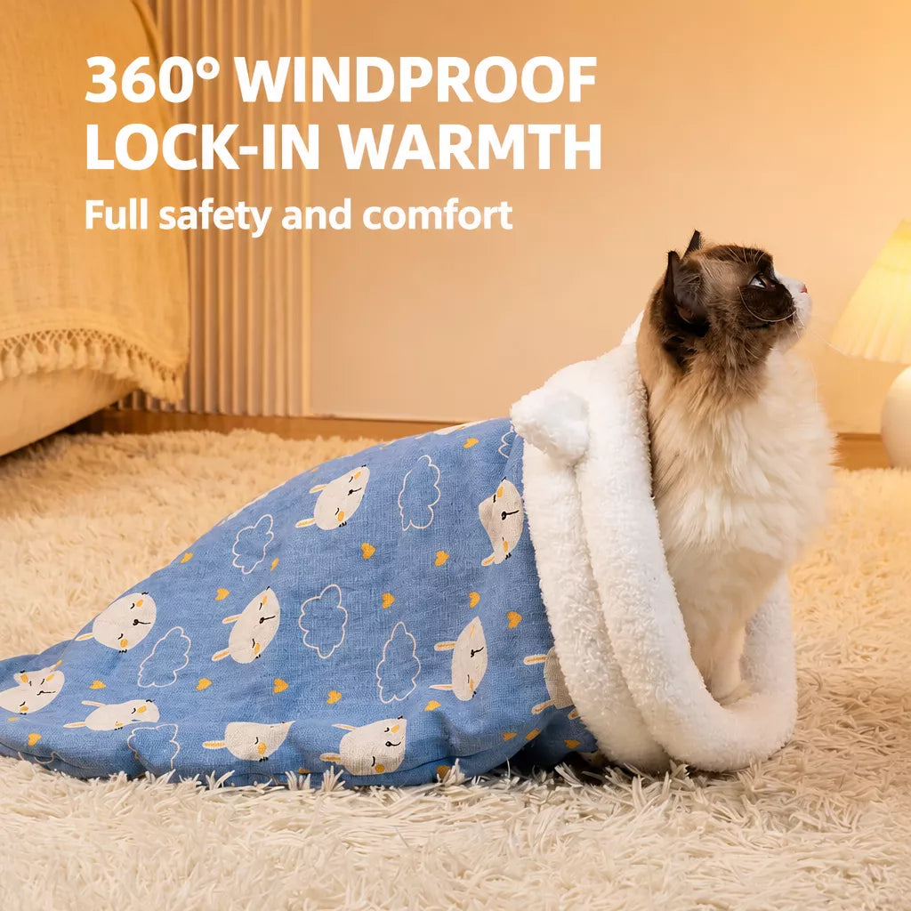 Covered Pet Tent Bed with Tunnel Opening p-05968