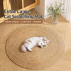 Round Cattail Grass Cat Scratcher Mat