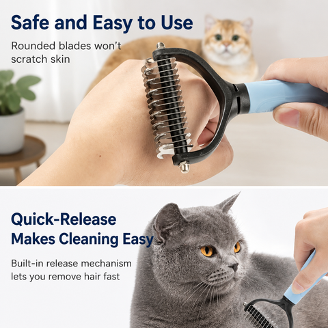 Pet Grooming Deshedding Comb for Dogs and Cats