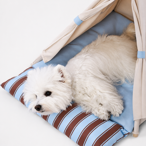 Semi-Enclosed Pet Tent Bed for Cats and Dogs