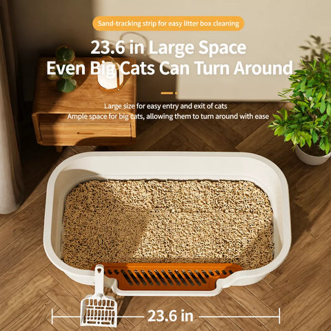 High-Sided Open Cat Litter Box p-05713