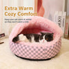 Semi-Enclosed Shell Pet Bed for Cats and Small Dogs