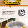 Semi-Enclosed Plush Pet Bed for Cats and Small Dogs