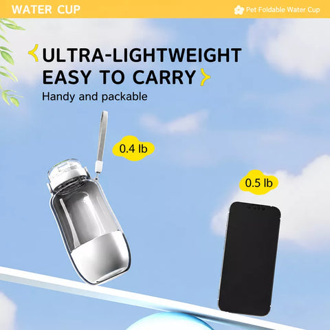 2-in-1 Portable Pet Water Bottle for Dogs & Cats