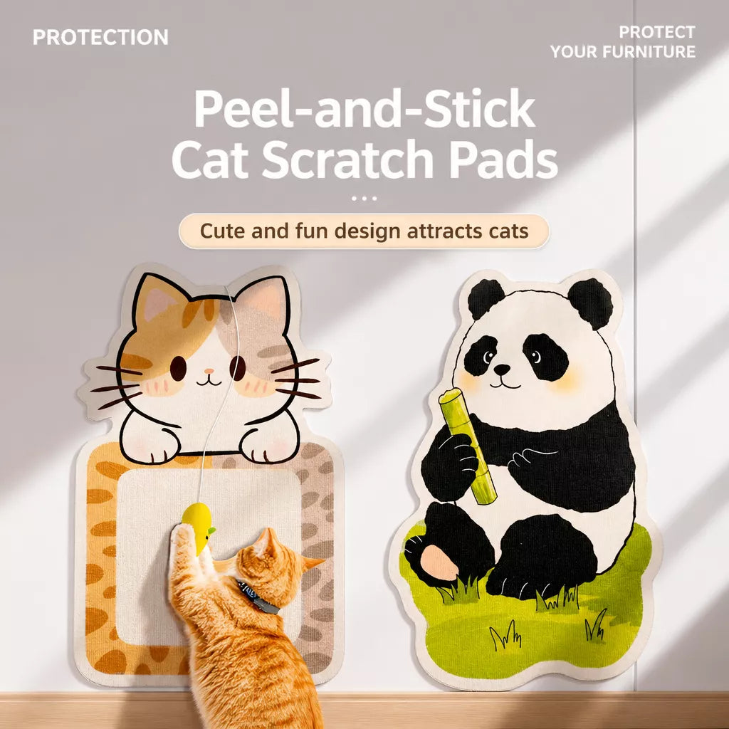 Self-Adhesive Wall-Mounted Felt Cat Scratcher