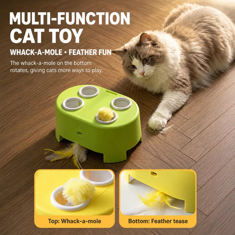 Interactive Electric Cat Toy with Feather Attachment