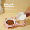 Ceramic Double Pet Bowls with Elevated Stand