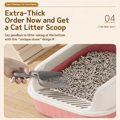 Extra-Large Semi-Enclosed Cat Litter Box p-05685