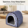 Semi-Enclosed Waterproof Pet Bed with Washable Cover