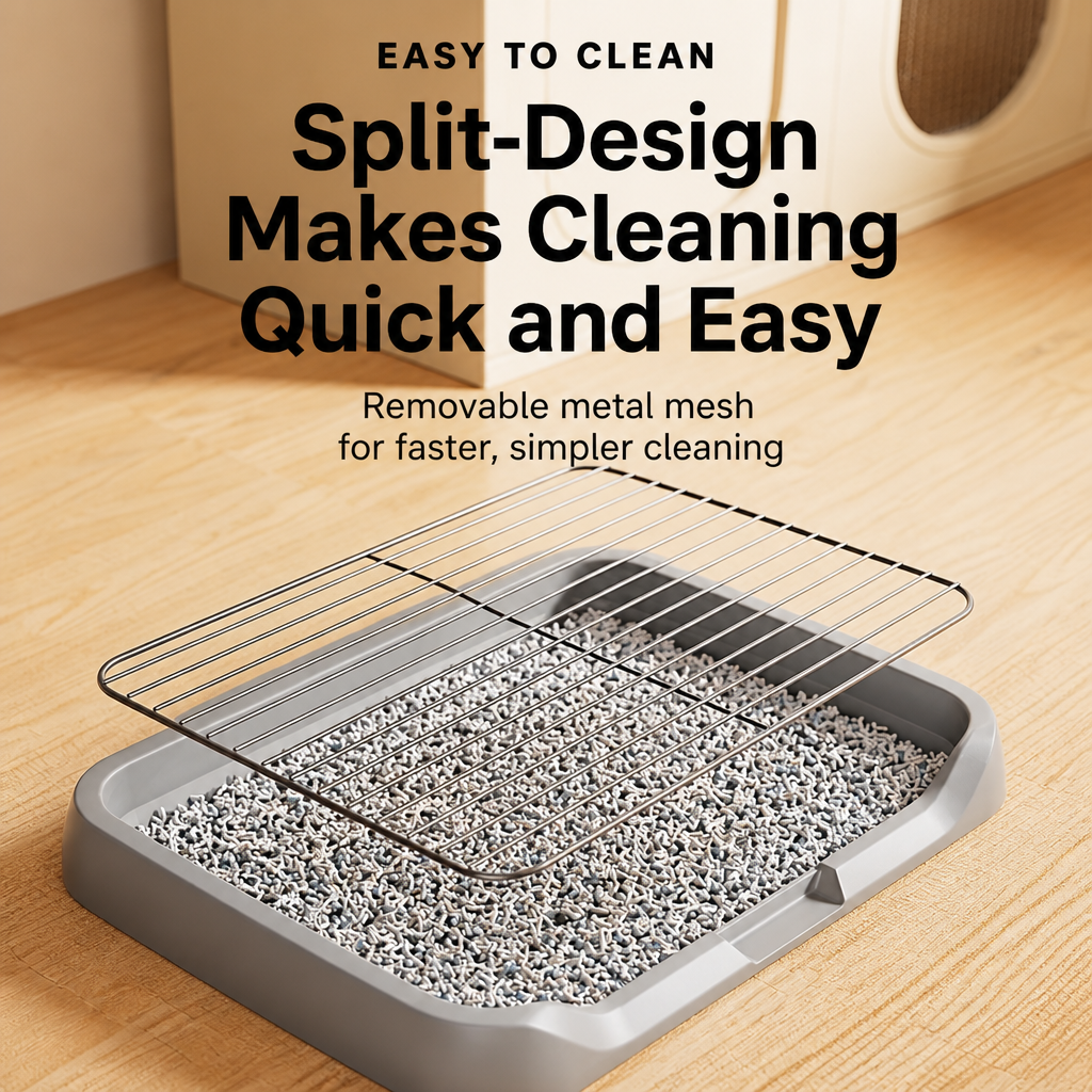 Elevated Dog Potty Tray with Steel Frame