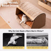 Enclosed Pet Bed for Cats and Dogs with Removable Cover