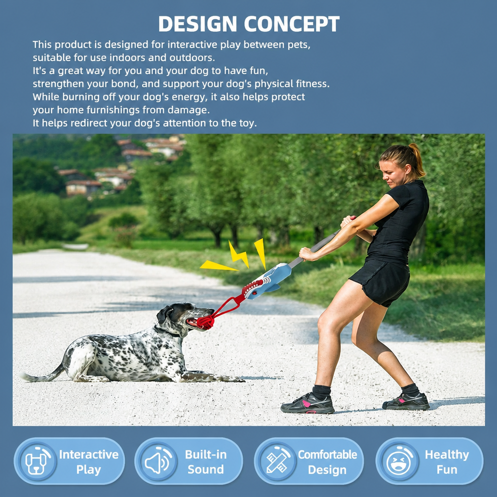 Interactive Dog Tug Toy Collection with Suction Cup Options