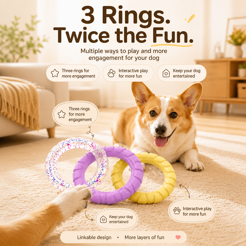 Interactive Dog Tug Ring Toy