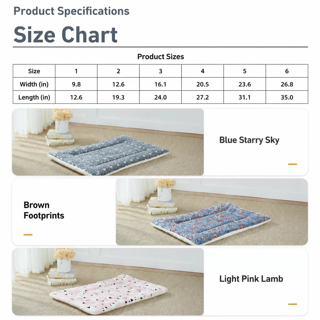 Three-Layer Pet Bed Mat for Dogs & Cats