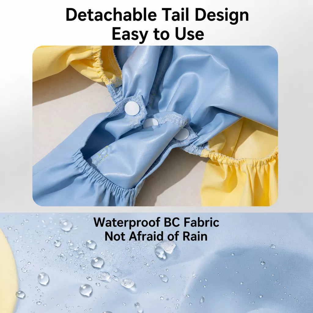 Full-Coverage Four-Leg Dog Raincoat for Medium & Large Dogs