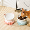 Elevated Ceramic Cat Bowl