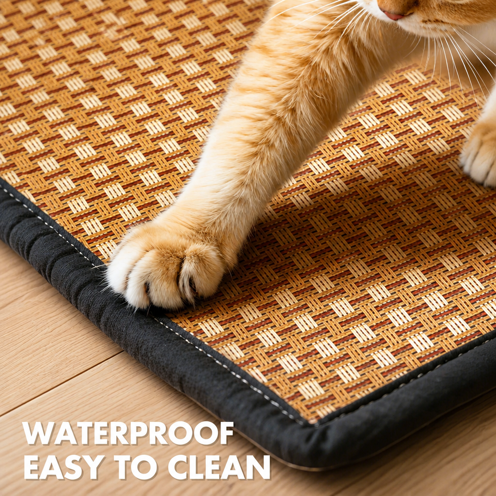 Woven Rattan Pet Mat for Cats & Dogs