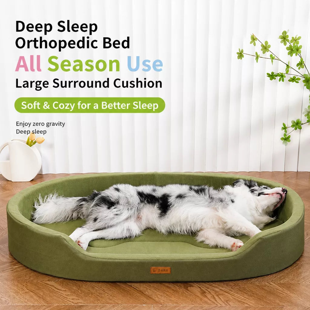 All-Season Removable Washable Polyester Dog Bed