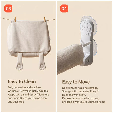 Cat Window Hammock with Suction Cups