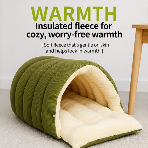 Removable, Washable Semi-Enclosed Bed for Cats & Dogs