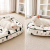 Cotton-Linen Pet Bed Mat for Small Dogs and Rabbits