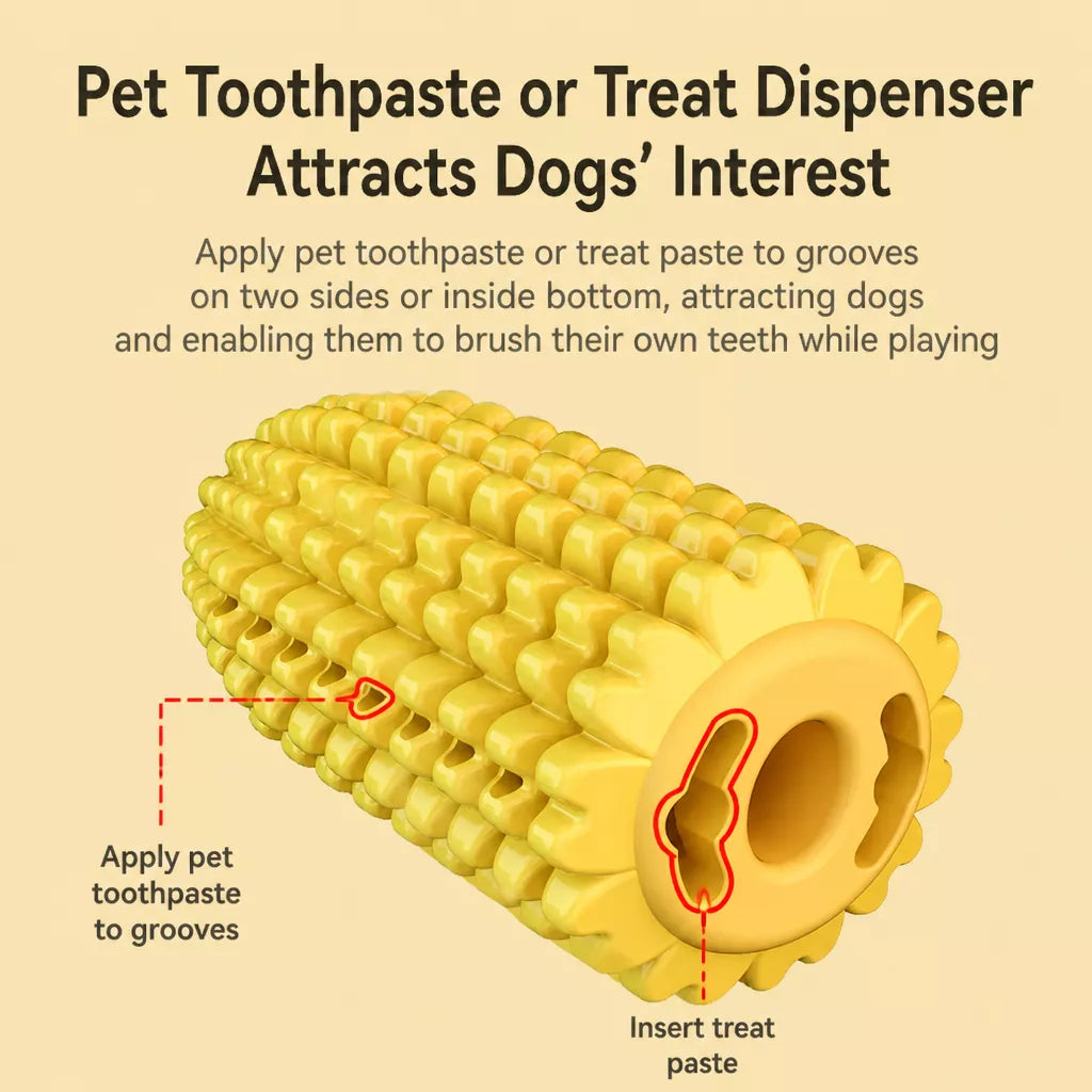 Corn-Shaped TPR Dog Chew Toy