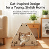 Triangular Cardboard Cat Scratcher Hideaway