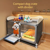 Indoor Dog Crate with Separate Toilet Area for Small Dogs