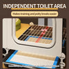 Indoor Pet Crate with Separate Toilet Tray