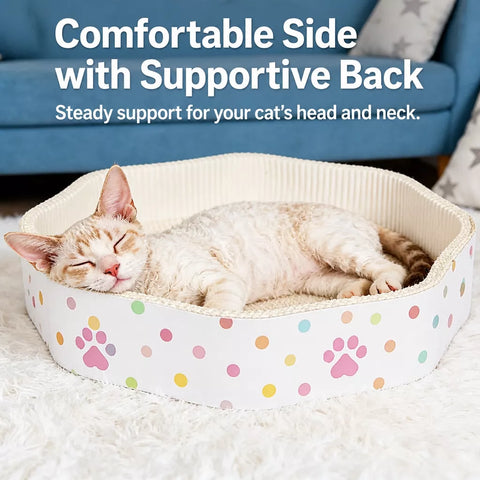 Petal-Style Corrugated Cardboard Cat Scratcher Bed