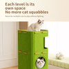 Multi-Level Cat Tree with Enclosed House and Scratching Areas