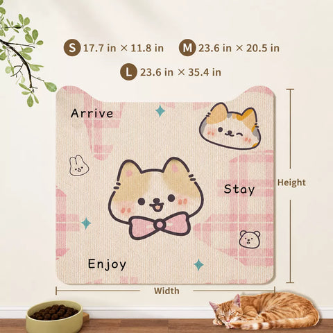 Self-Adhesive Cat Scratching Mat for Doors and Furniture