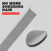 Stainless Steel Dual-Tooth Grooming Comb for Cats & Dogs