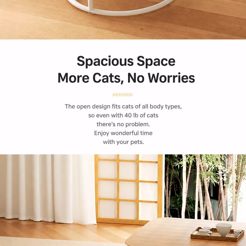 All-Season Cat Bed with Integrated Climbing Hammock